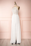 Sabira Ivory Maxi Dress | Robe Ivoire side view | Boutique 1861
