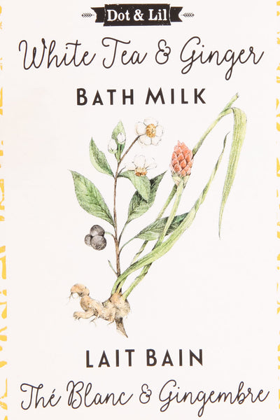 Sachet Lait de Bain The Blanc et Gingembre Milk Bath | La petite garçonne close-up