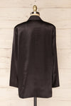 Sadabell Black Satin Oversized Blazer | La petite garçonne back view
