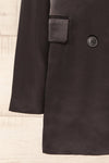 Sadabell Black Satin Oversized Blazer | La petite garçonne details
