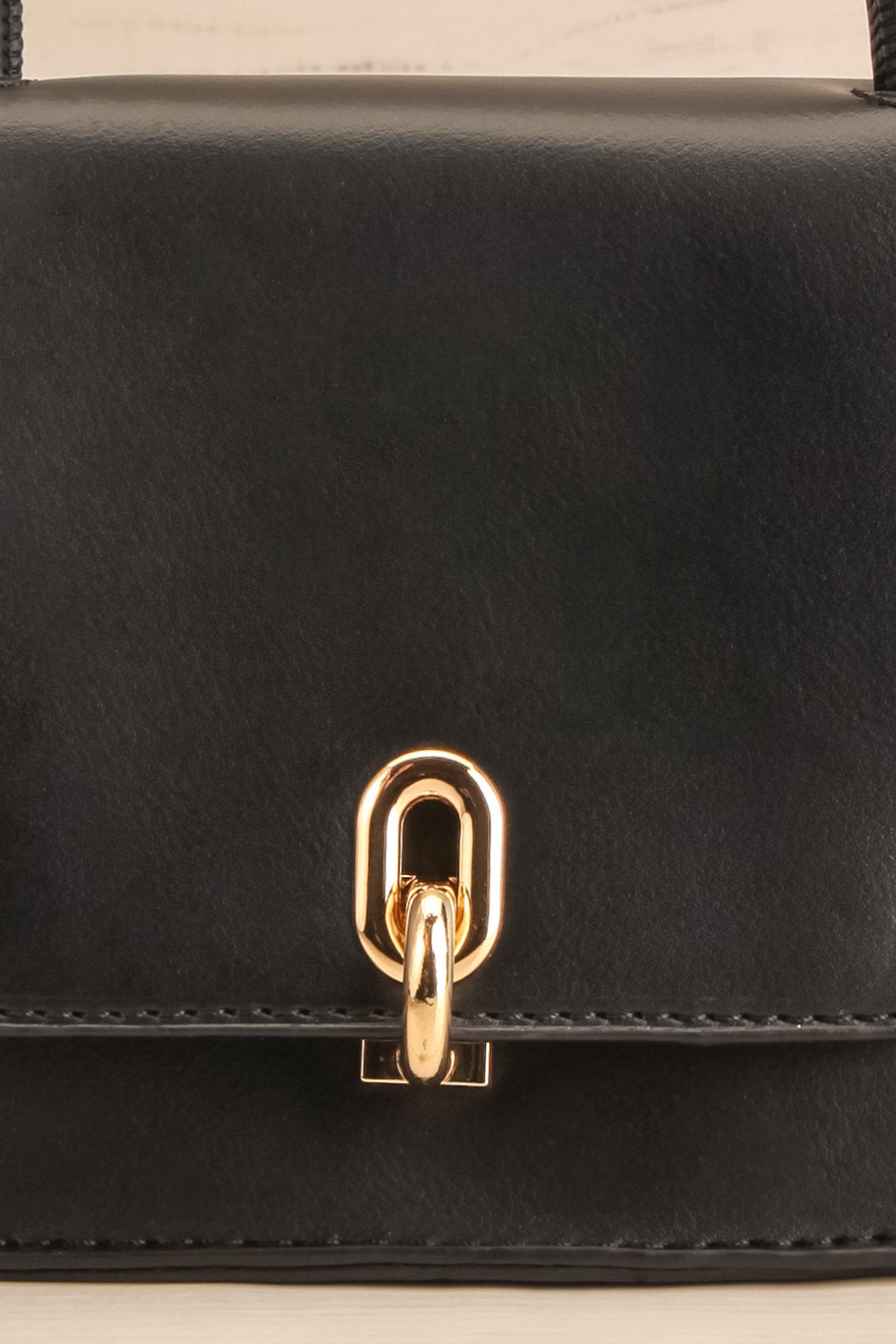 Sagittarius Black Small Handbag | La petite garçonne front close-up