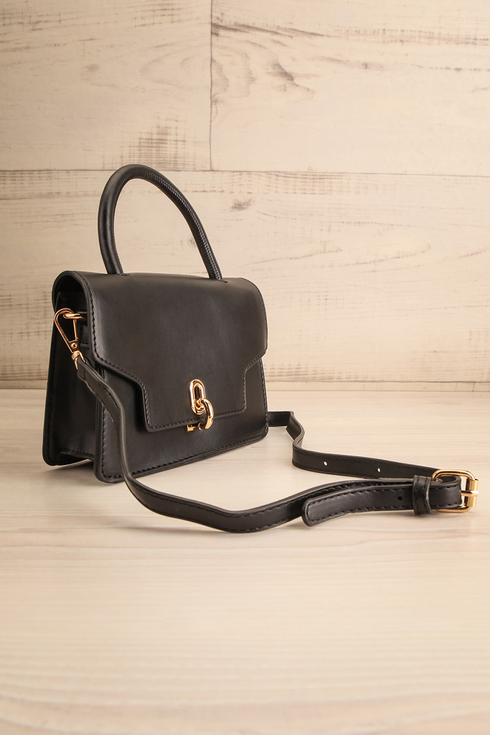 Sagittarius Black Small Handbag | La petite garçonne side view