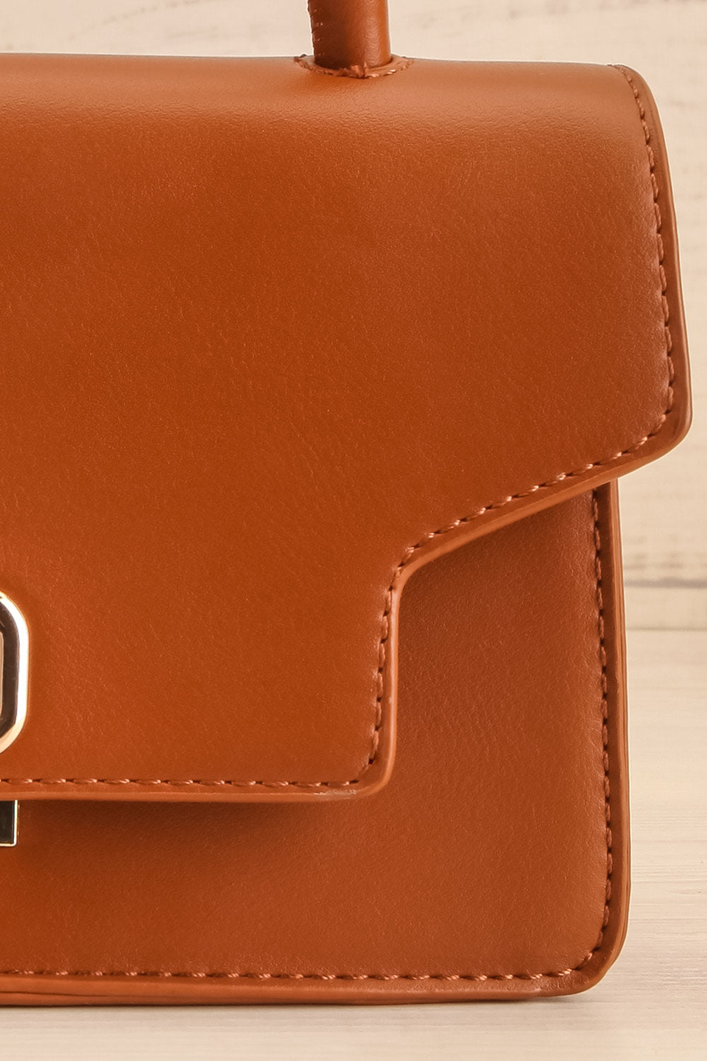 Sagittarius Brown Small Handbag | La petite garçonne close-up