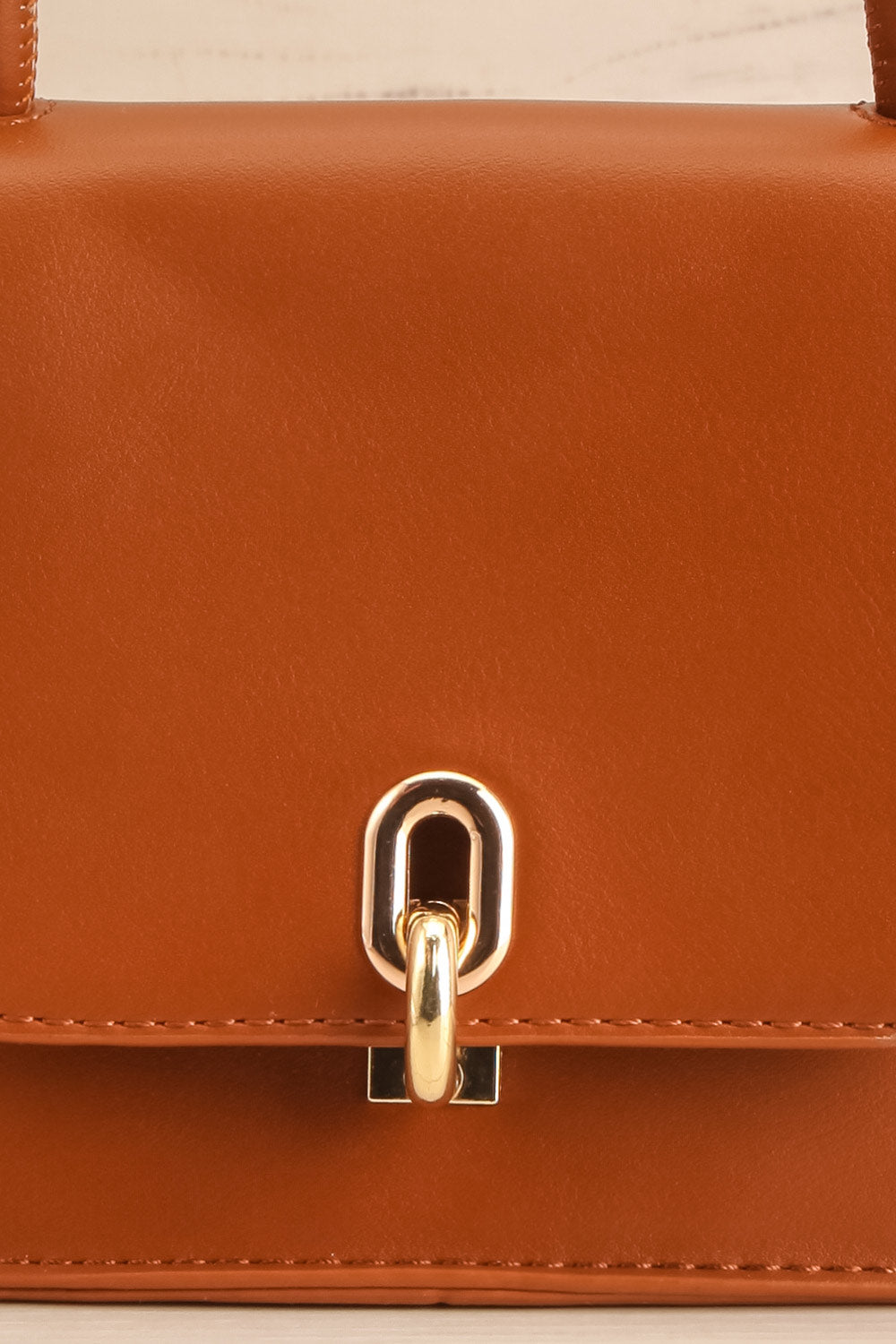 Sagittarius Brown Small Handbag | La petite garçonne front close-up