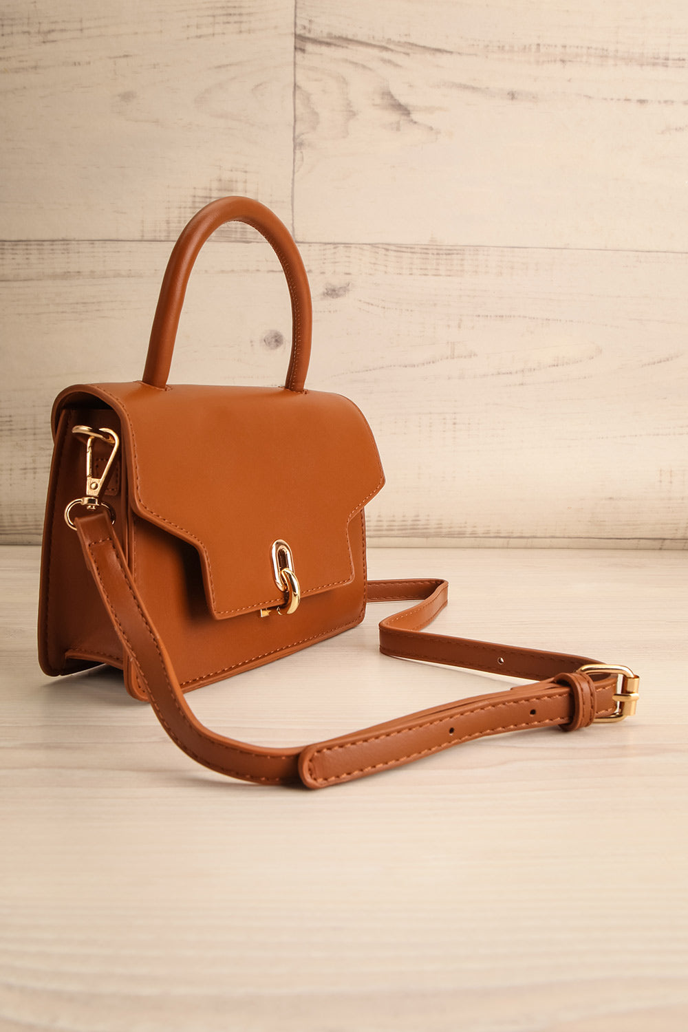 Sagittarius Brown Small Handbag | La petite garçonne side view