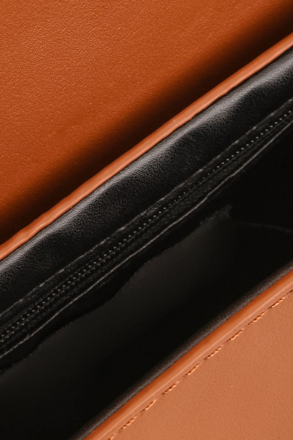 Sagittarius Brown Small Handbag | La petite garçonne inside close-up