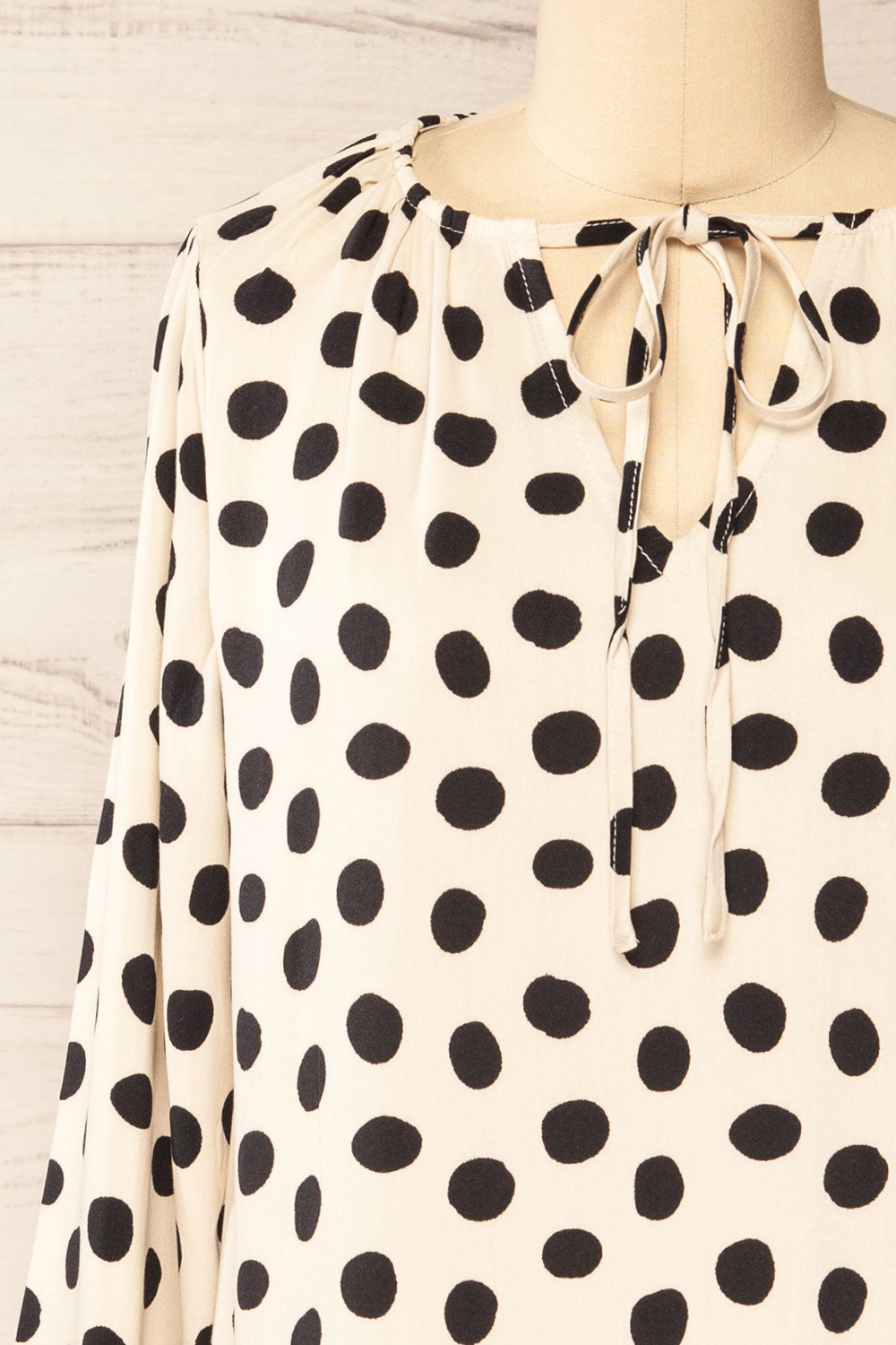 Saitama Short Dress w/ Polka Dots | La petite garçonne front close-up 