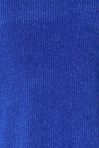 Saler Blue Oversized Knitted Sweater | La petite garçonne fabric
