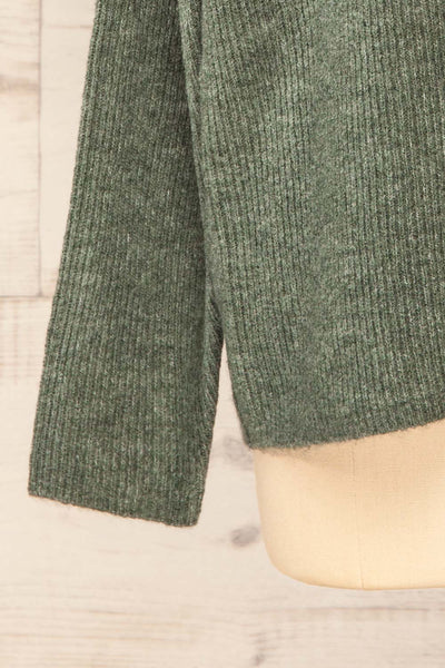 Saler Green Oversized Knited Sweater | La petite garçonne sleeve