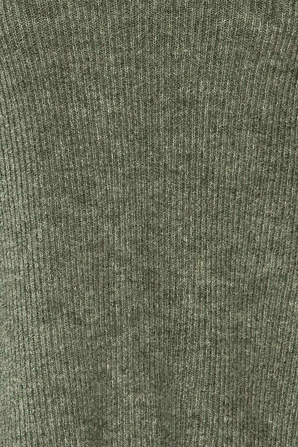 Saler Green Oversized Knited Sweater | La petite garçonne fabric 