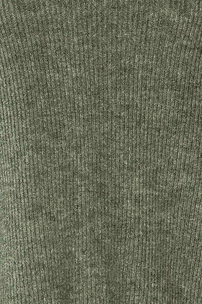 Saler Green Oversized Knited Sweater | La petite garçonne fabric
