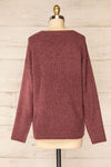 Saler Mauve Oversized Knited Sweater | La petite garçonne back view
