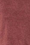 Saler Mauve Oversized Knited Sweater | La petite garçonne fabric