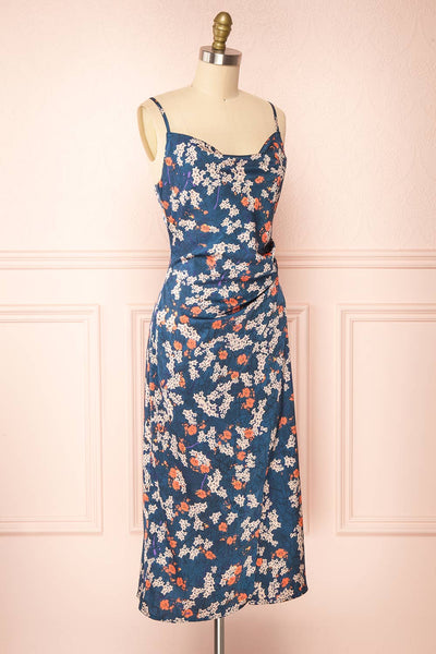 Sallye Cowl Neck Floral Midi Dress | Boutique 1861 side view