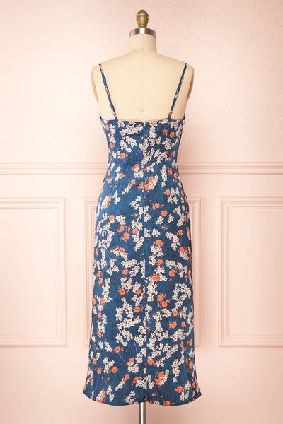 Sallye Cowl Neck Floral Midi Dress | Boutique 1861 back view