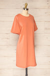 Sammia Rust Striped T-Shirt Dress | La petite garçonne  side view