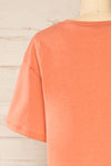 Sammia Rust Striped T-Shirt Dress | La petite garçonne  back close-up