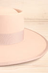 Sandfell Blush Wool Felt Gambler Hat close-up | La Petite Garçonne