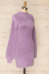 Sanlucar Lilac Long Sleeve Knit Short Dress | La petite garçonne side view