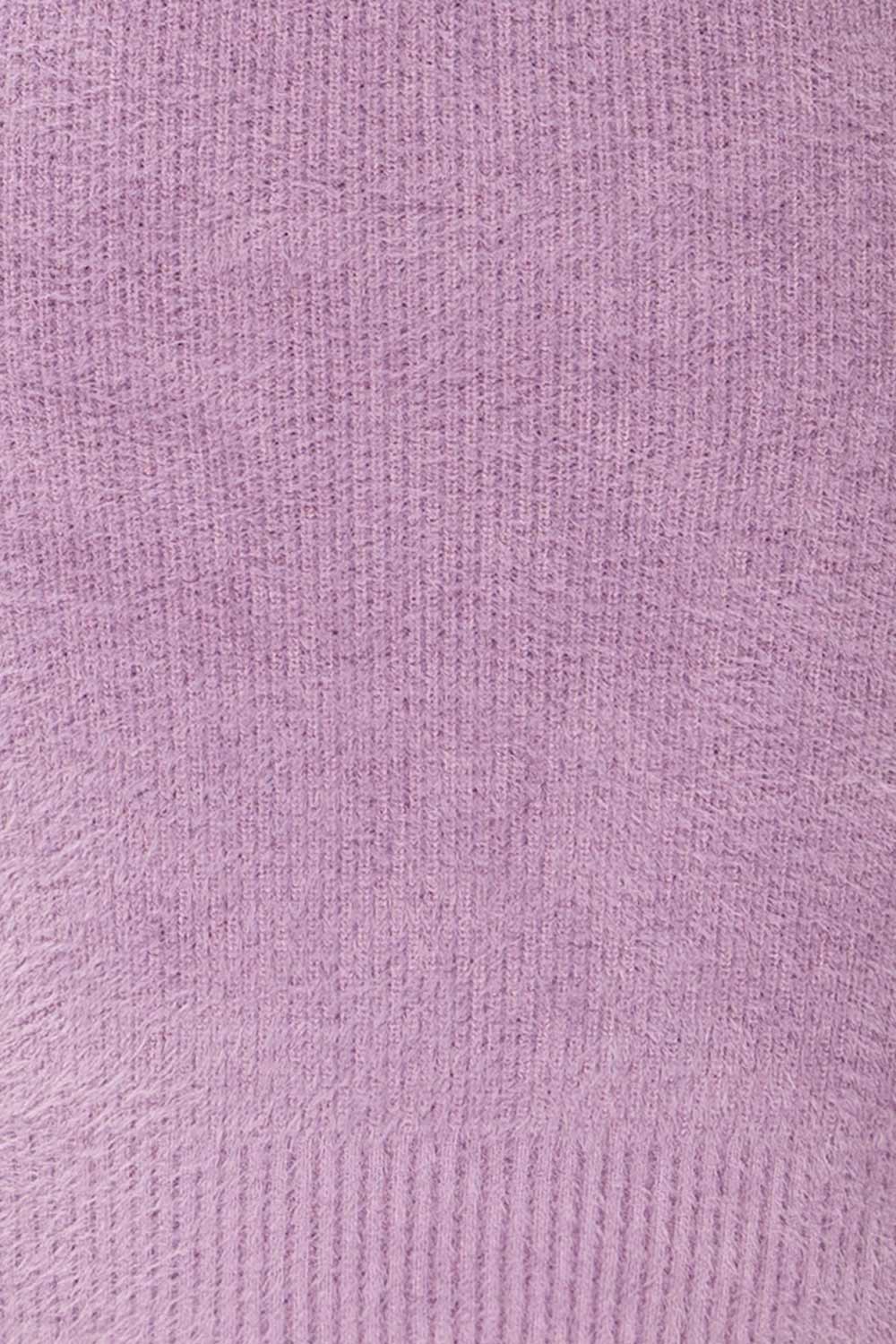 Sanlucar Lilac Long Sleeve Knit Short Dress | La petite garçonne fabric