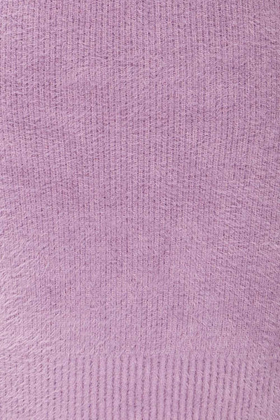 Sanlucar Lilac Long Sleeve Knit Short Dress | La petite garçonne fabric