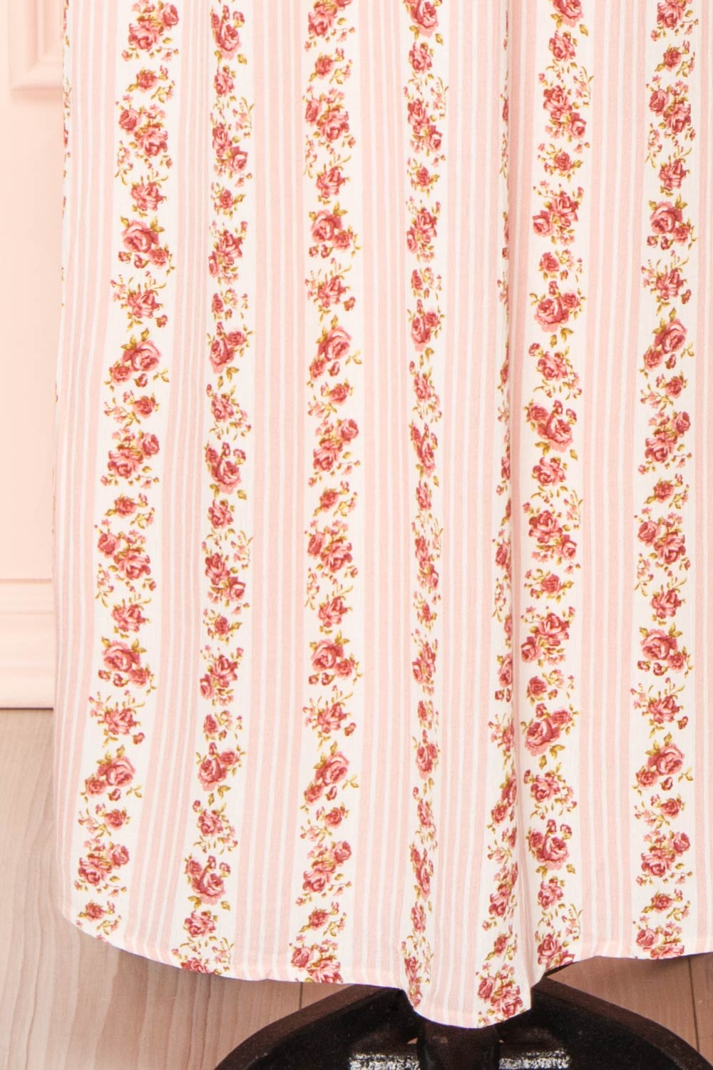 Sanmu Pink Thin Straps Floral Maxi Dress | Boutique 1861  bottom 