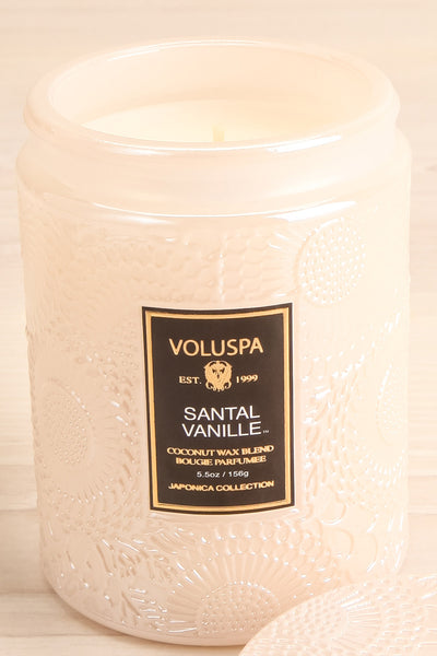 Medium Jar Candle Santal Vanille | La petite garçonne open close-up