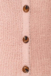 Saori Pink Knit Button-Up Cardigan | Boutique 1861 fabric detail