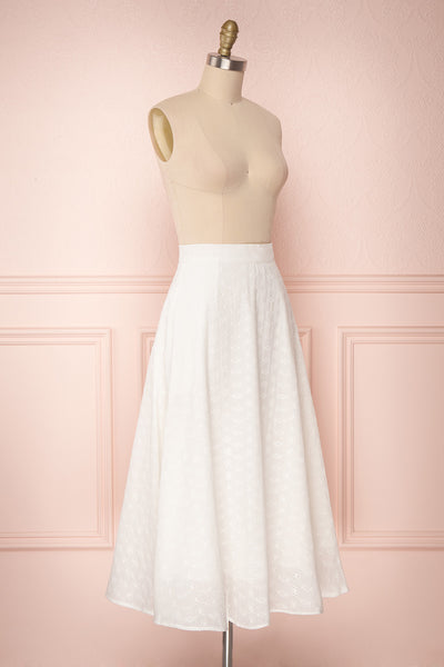 Sarika White Floral Openwork A-Line Skirt | Boutique 1861 4