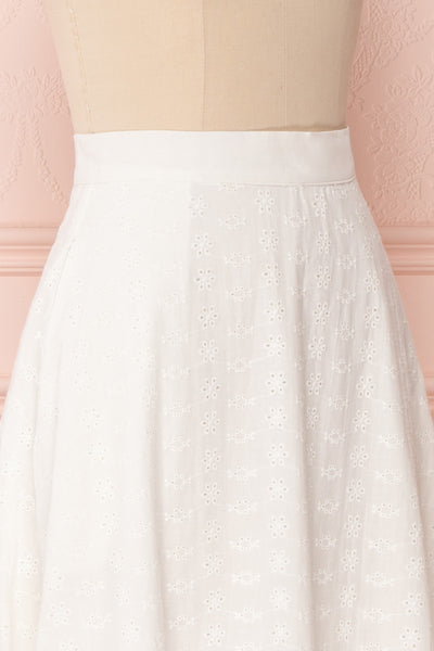 Sarika White Floral Openwork A-Line Skirt | Boutique 1861 5