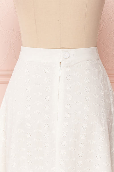 Sarika White Floral Openwork A-Line Skirt | Boutique 1861 7