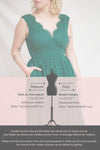 Sarita Emerald A-Line Lace Midi Dress w/ Wide Straps | Boutique 1861 model