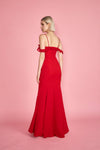 Sasha Red Mermaid Maxi Bridesmaid Dress | Boudoir 1861 back on model