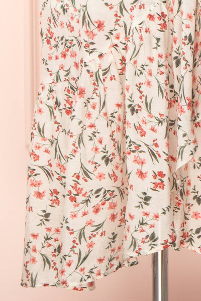 Saskia Faux Wrap Puffed Sleeves Midi Dress | Boutique 1861 bottom