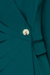 Savila Green Asymmetrical Blazer Dress | La petit garçonne fabric