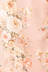Sawda Blush Short Sleeve Floral Wrap Dress | Boutique 1861 fabric