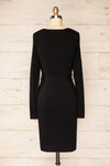 Sayure Black Ribbed Midi Dress | La petite garçonne back view