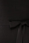 Sayure Black Ribbed Midi Dress | La petite garçonne fabric