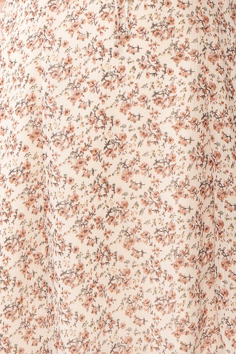 Sazah Floral Midi Dress w/ Adjustable Straps | Boutique 1861 fabric