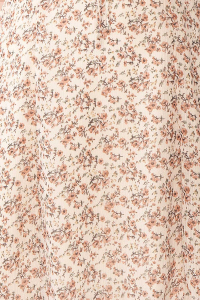 Sazah Floral Midi Dress w/ Adjustable Straps | Boutique 1861 fabric