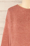 Scopello Pink Soft Knit Sweater w/ Open Back | La petite garçonne front close-up
