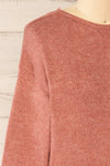 Scopello Pink Soft Knit Sweater w/ Open Back | La petite garçonne side close-up