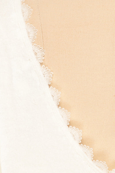 Scopello White Soft Knit Sweater w/ Open Back | La petite garçonne fabric