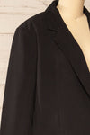 Scorace Black Oversized Blazer | La petite garçonne side close-up