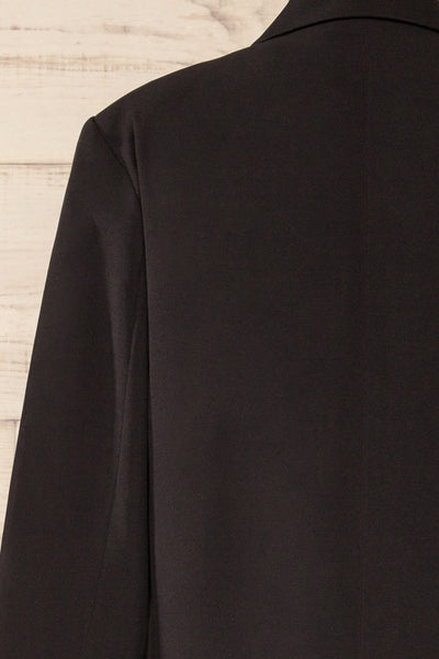 Scorace Black Oversized Blazer | La petite garçonne back close-up