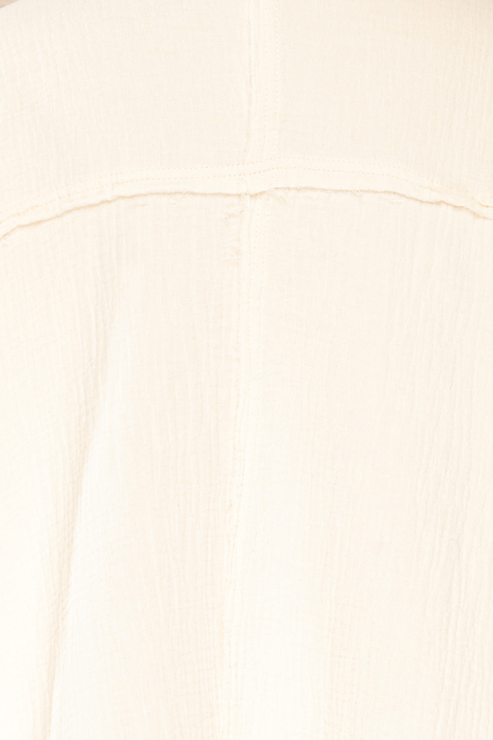 Seda Cream Textured Long Sleeve Kimono | La petite garçonne fabric 