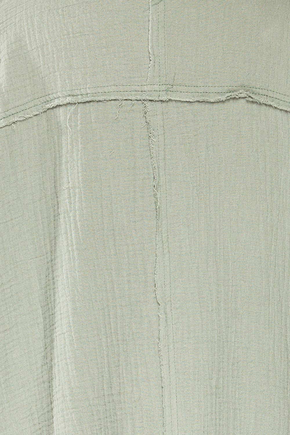 Seda Green Textured Long Sleeve Kimono | La petite garçonne fabric 