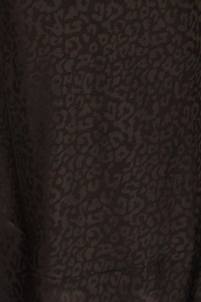 Seefeld Mure Black Leopard Print Slip Dress fabric close up | La Petite Garçonne