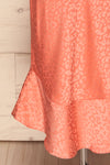 Seefeld Pêche Pink Leopard Print Slip Dress skirt close up | La Petite Garçonne