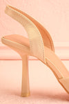 Sentiment Ivory Satin Pointed-Toe Heels w/ Sequin Bow | Boutique 1861 side close-up
